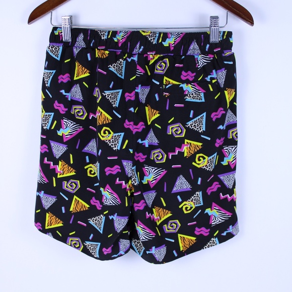 Nova Men 90s Retro Print Swim Shorts – Size Small - Picture 2 of 5